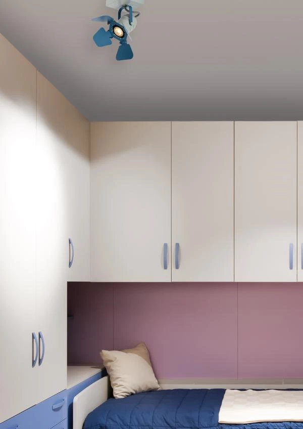 Lucide PICTO - Spot plafond Chambres d'enfant - 1xGU10 - Bleu - ambiance 2